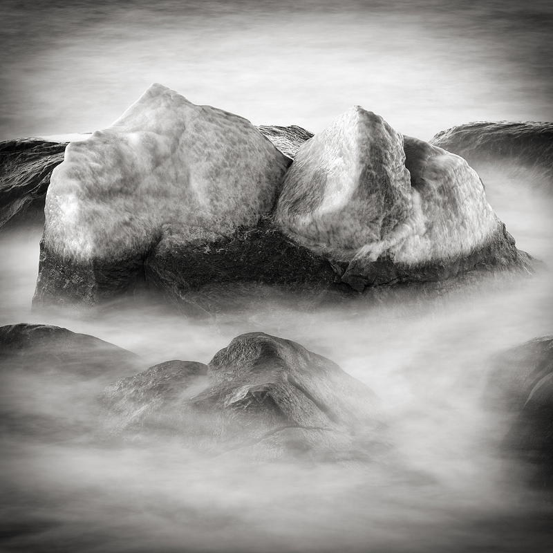 Черно-белые пейзажи Алексея Красникова, Two Ice Covered Stones