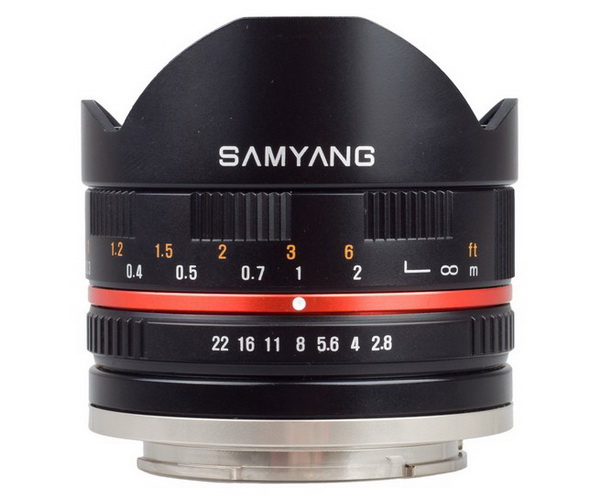 Samyang 8 mm F 2 8, Fish-eye, объектив рыбий глаз Samyang, объектив Samyang, рыбий глаз